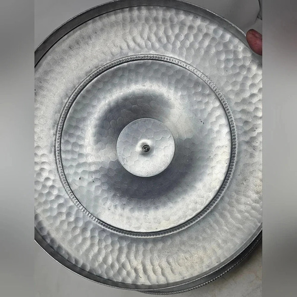 Vintage MCM aluminum Covered Casserole Serving Dish Wood Knob Buenilum Chafing - Picture 6 of 12